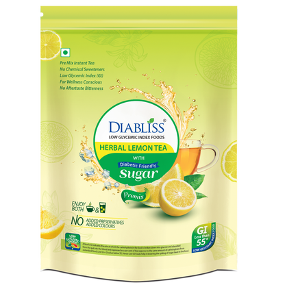 Diabliss Herbal Lemon Tea With Diabetic Friendly Sugar TrueCure