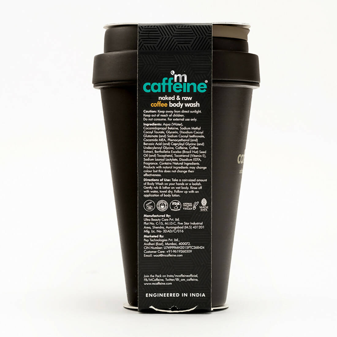 mCaffeine Naked & Raw Coffee Body Wash