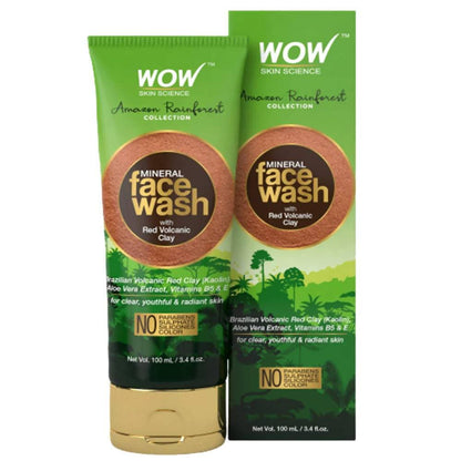 Wow Skin Science Mineral Face Wash with Red Volcanic Clay - Drmedicart