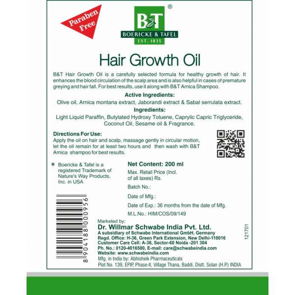 Dr. Willmar Schwabe India B&T Hair Growth Oil Hair Oil