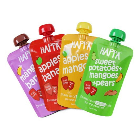 Happa Organic Food for Little one Fruit Puree Stage 3 Combo, Australia, Canada 