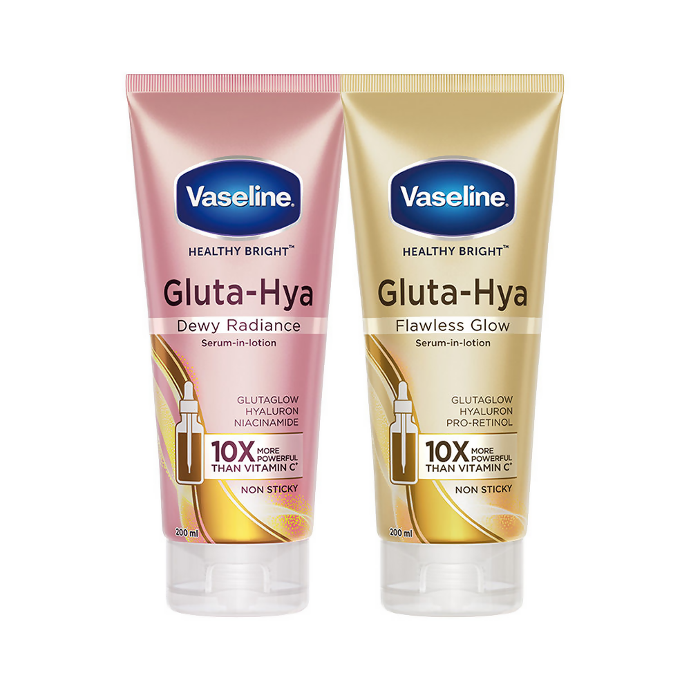 Vaseline Gluta Hya Serum-in-Lotion Dewy Radiance & Flawless Glow Combo TrueCure