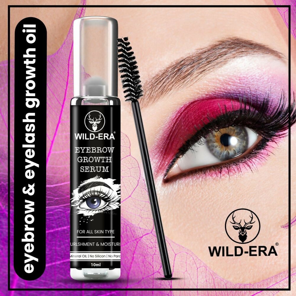 Wildera Eyelash Enhancer Nourishing Eyebrow Lashes Growth EyeLash Hair Growth & Volume Serum With Castor Oil & Vitamin E