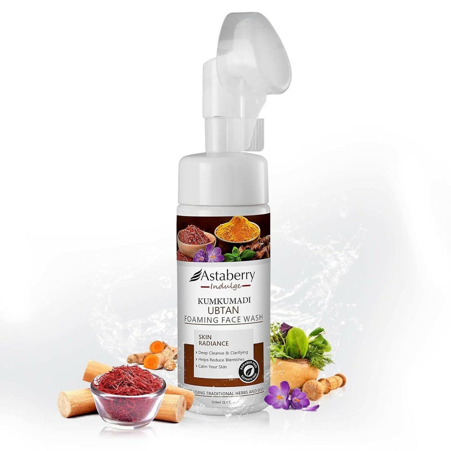 Astaberry Indulge Kumkumadi Ubtan Foaming Face Wash