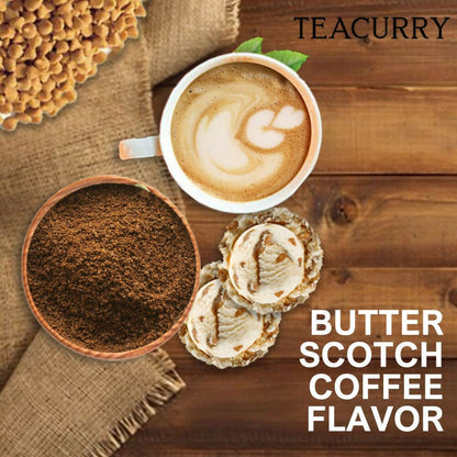 Teacurry Butterscotch Coffee - Arabica Freeze Dried Coffee for Instant Hot & Cold Coffee