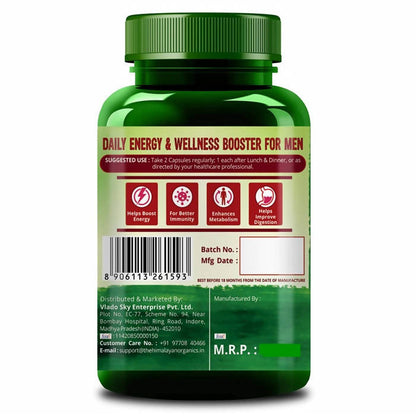 Himalayan Organics Whole Food Multivitamin For Men Vegetarian Capsules