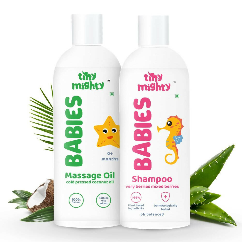 Tiny Mighty Baby Shampoo And Massage Oil Combo, Australia, Canada 