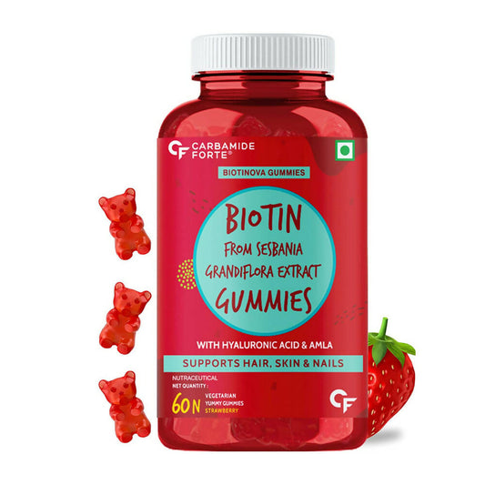 Carbamide Forte Biotin From Sesbania Extract Gummies Strawberry TrueCureN