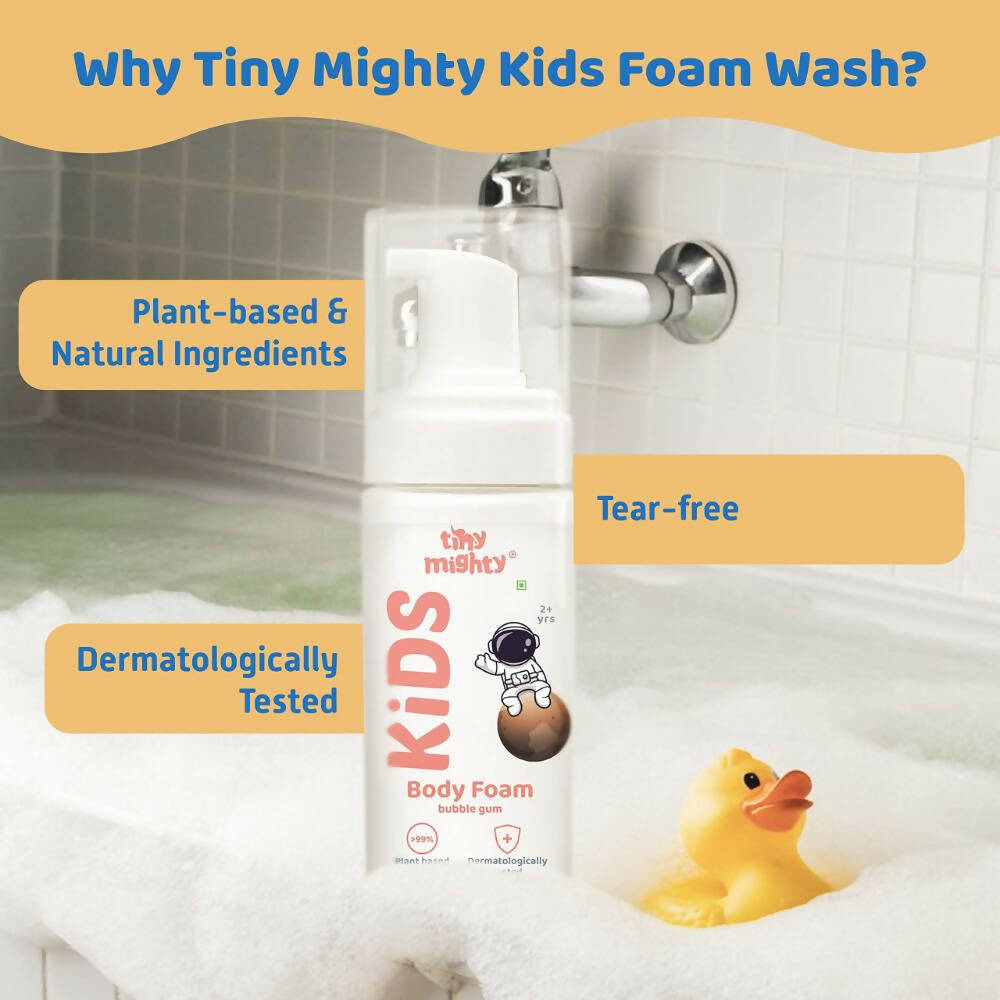 Tiny Mighty Kids Foam Body Wash And Body Lotion Combo