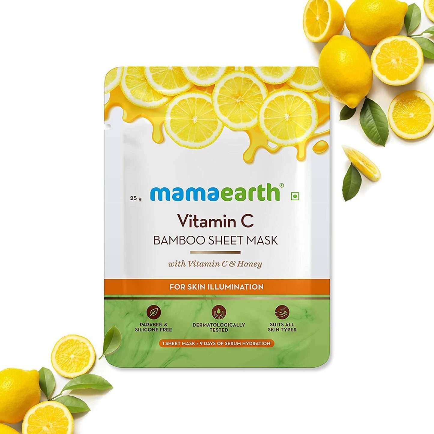 Mamaearth Vitamin C Bamboo Sheet Mask For Skin Illumination