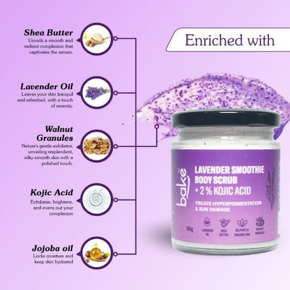 Bake 2% Kojic Acid Lavender Smoothie Body Scrub