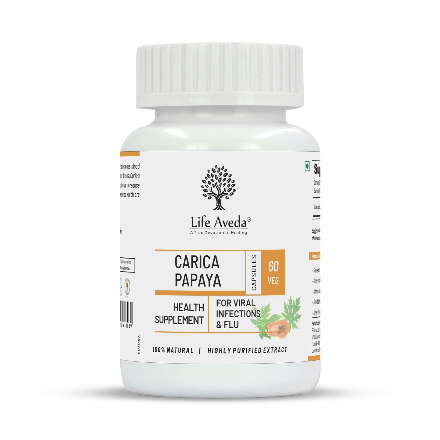 Life Aveda Carica Papaya Capsules 