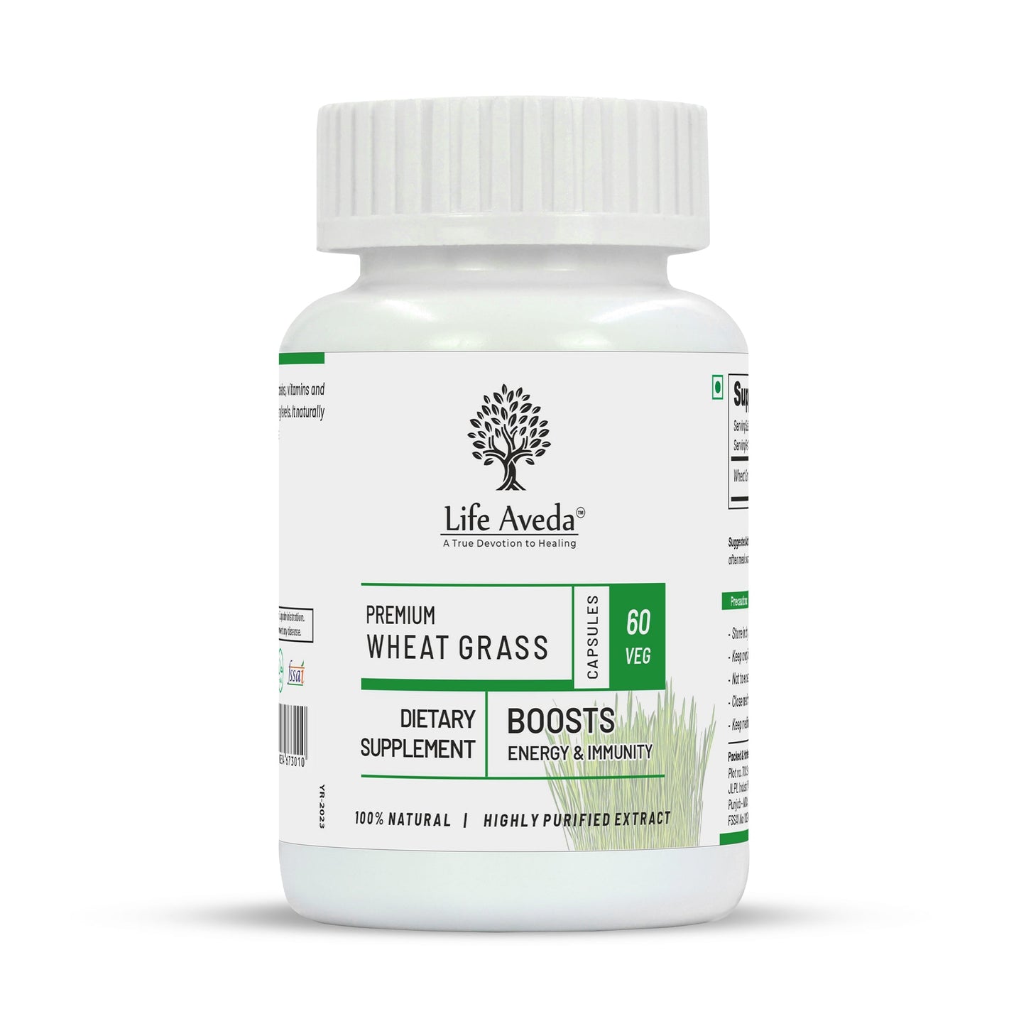 Life Aveda Premium Wheat Grass Capsules  