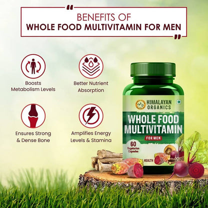 Himalayan Organics Whole Food Multivitamin For Men Vegetarian Capsules