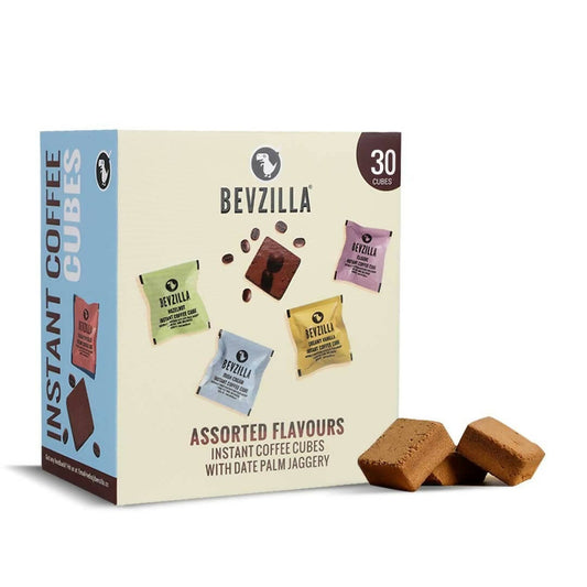 Bevzilla Assorted Flavours Instant Coffee Cubes with Organic Date Palm Jaggery TrueCure