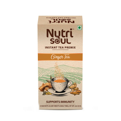 Buy Nutrisoul Instant Tea Premix Ginger Tea Online in USA from Chaijava. Fast shipping available.