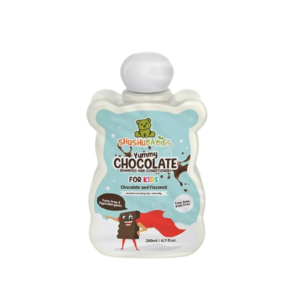 ShuShu Babies Yummy Chocolate Shampoo & conditioner with Flaxseed For kids (under 4-12 Years)