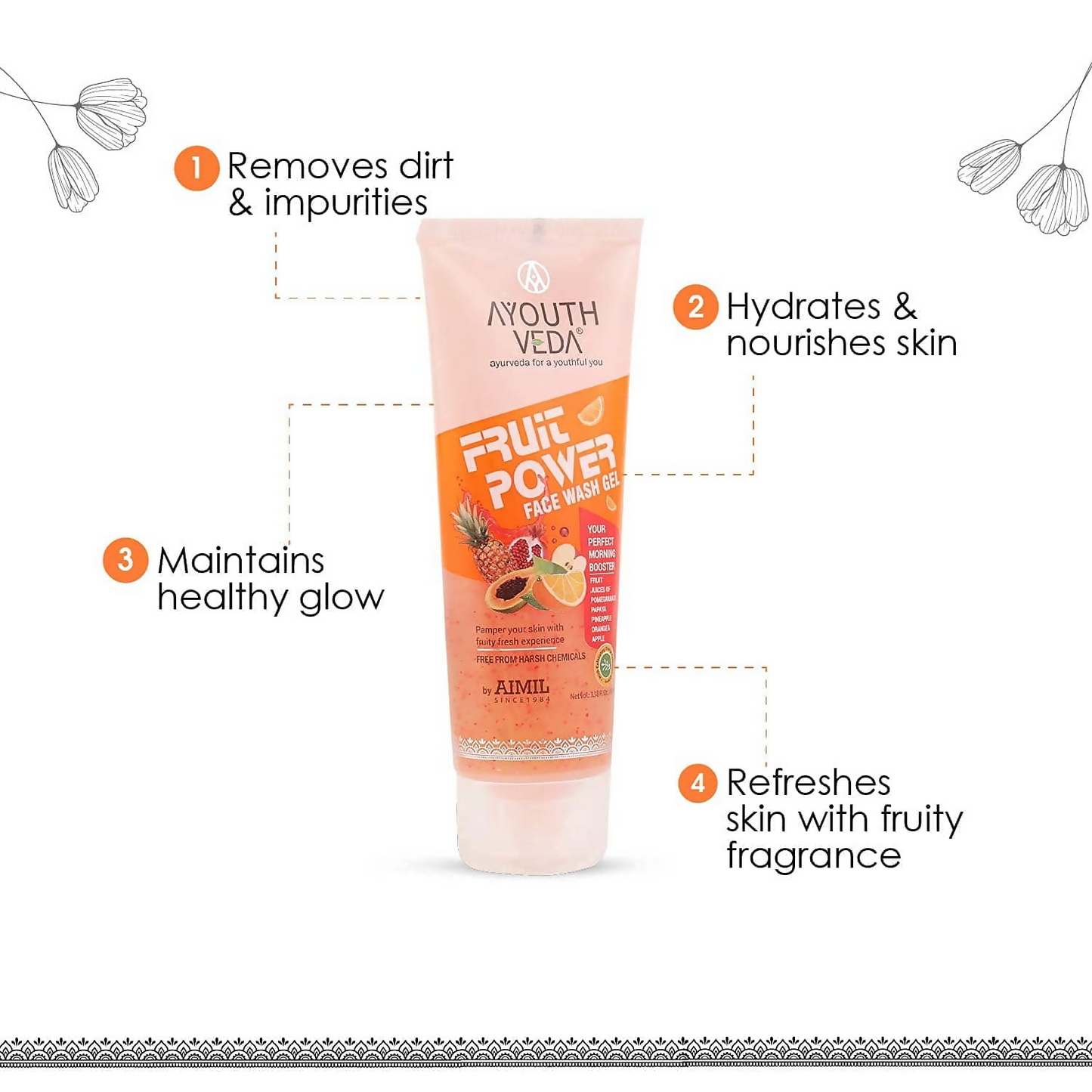 Ayouthveda Fruit Power Face Wash Gel