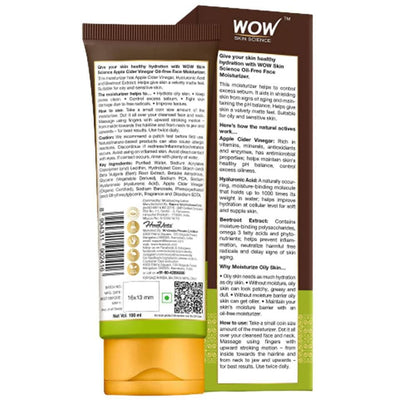 Wow Skin Science Apple Cider Vinegar Oil Free Face Moisturizer - Drmedicart