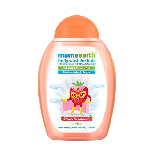 Mamaearth Super Strawberry Body Wash for Kids with Strawberry & Oat Protein, Australia, Canada 