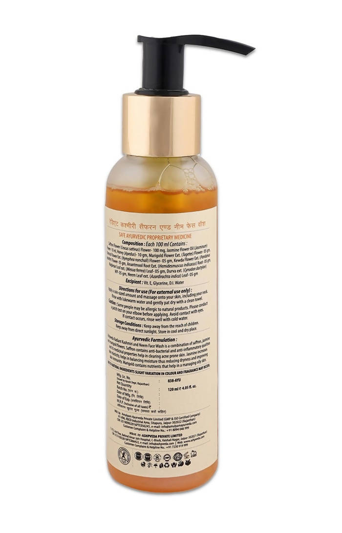 Ashpveda Radiant Kashmiri Saffron and Neem Face Wash