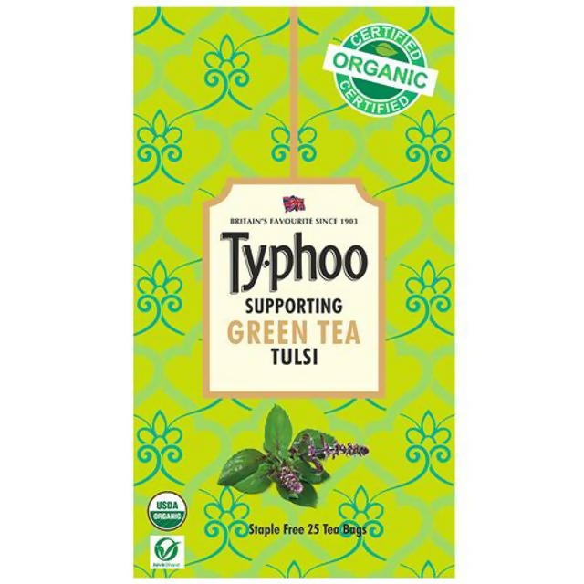 Typhoo Supporting Tulsi Green Tea Bags   