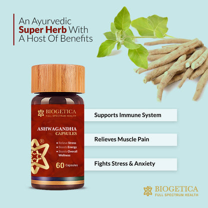 Biogetica Ashwagandha -60 Cap (Over All Wellness)