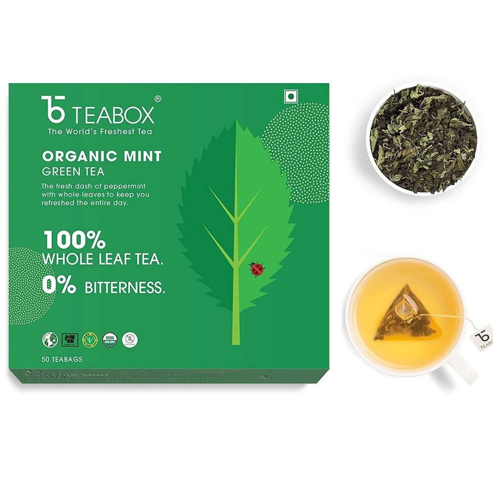 Teabox Organic Mint Green Tea Bags