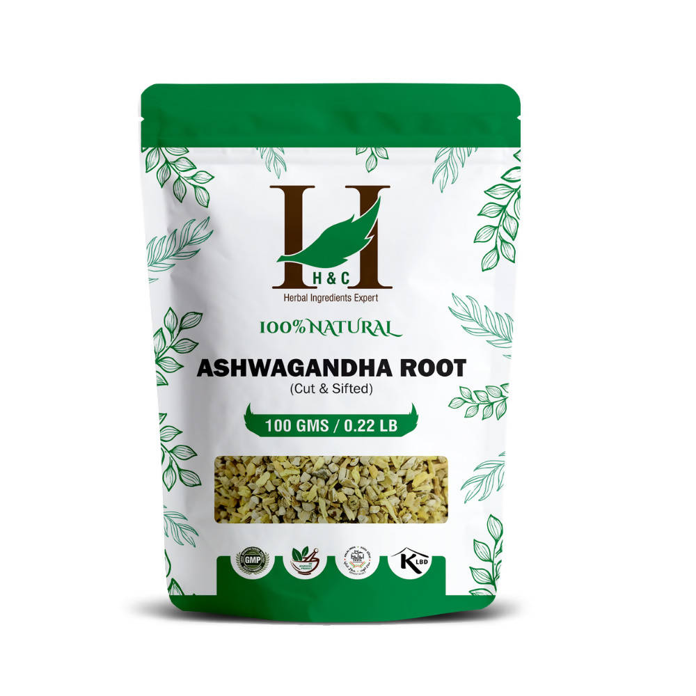 H&C Herbal Ashwagandha Roots Cut & Shifted Herbal Tea Ingredient 