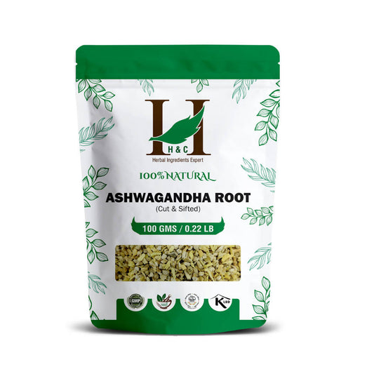 H&C Herbal Ashwagandha Roots Cut & Shifted Herbal Tea Ingredient 