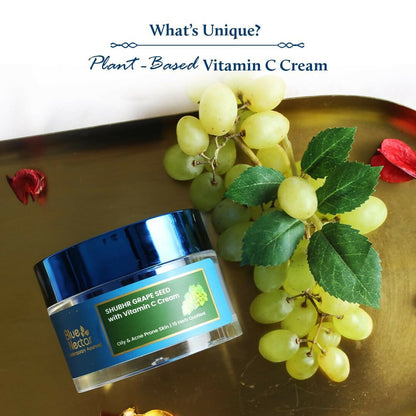 Blue Nectar Vitamin C Face Moisturizer for Oily & Acne Prone Skin with Grapeseed For Men