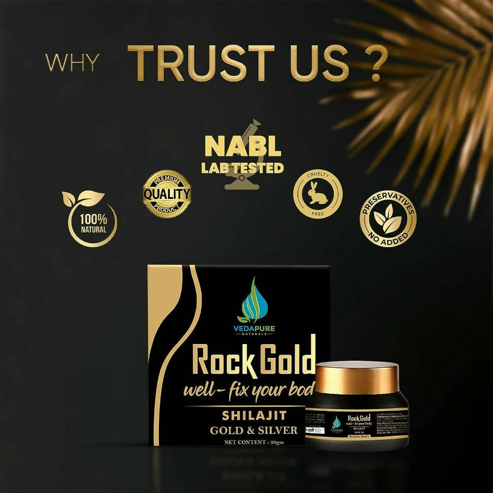 Vedapure Rockgold Well Fix Your Body Gold & Silver Sj Resin