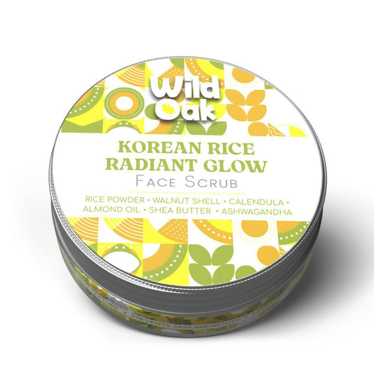 Wild Oak Korean Rice Radiant Glow Face Scrub TrueCure