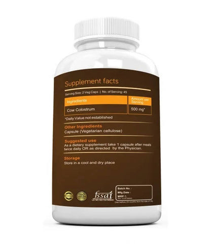 Ramini Bio Nutrition Colostrum 500mg Veg Capsules