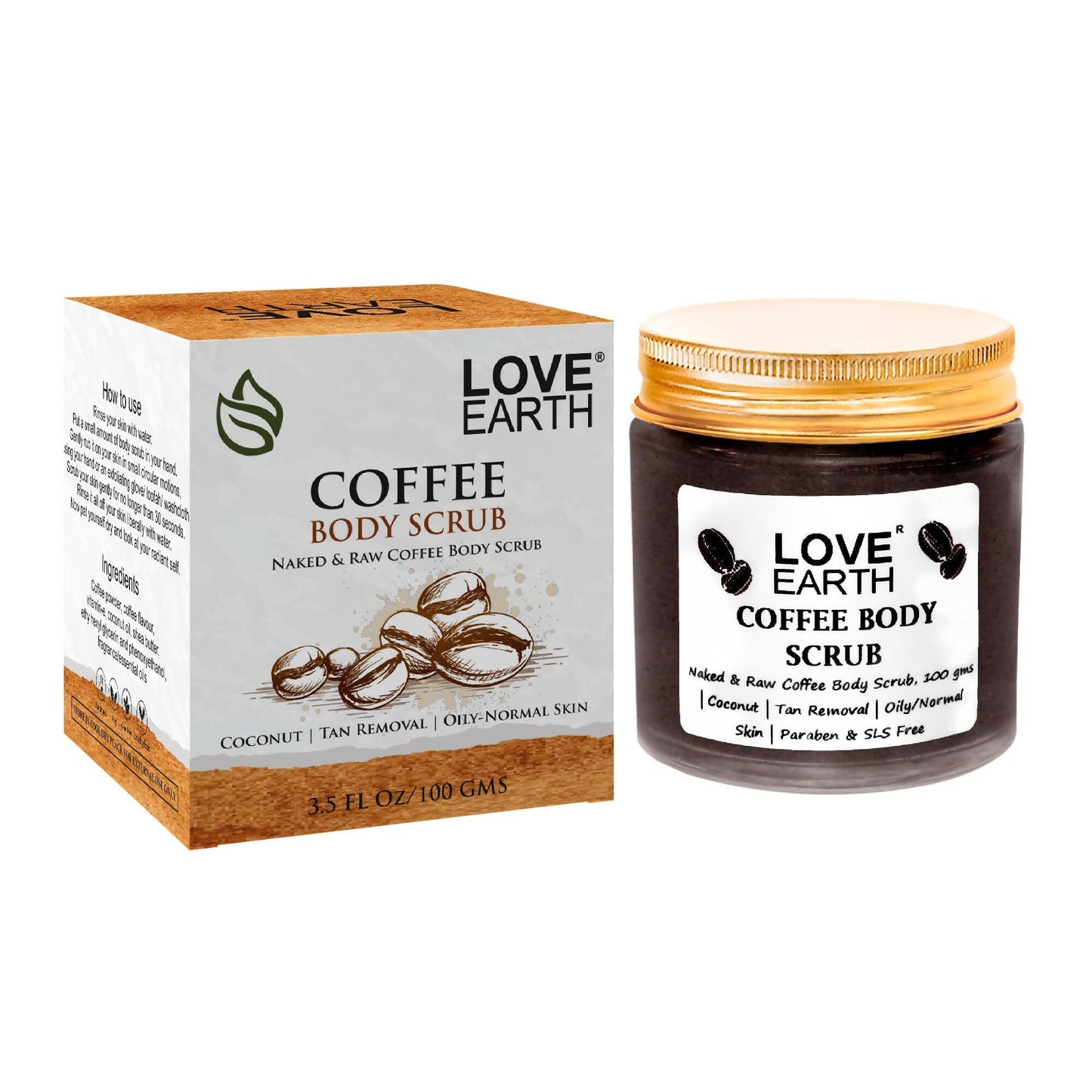 Love Earth Naked & Raw Coffee Body Scrub