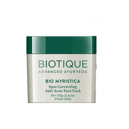 Biotique Advanced Ayurveda Bio Myristica Spot Correcting Anti Acne Face Pack