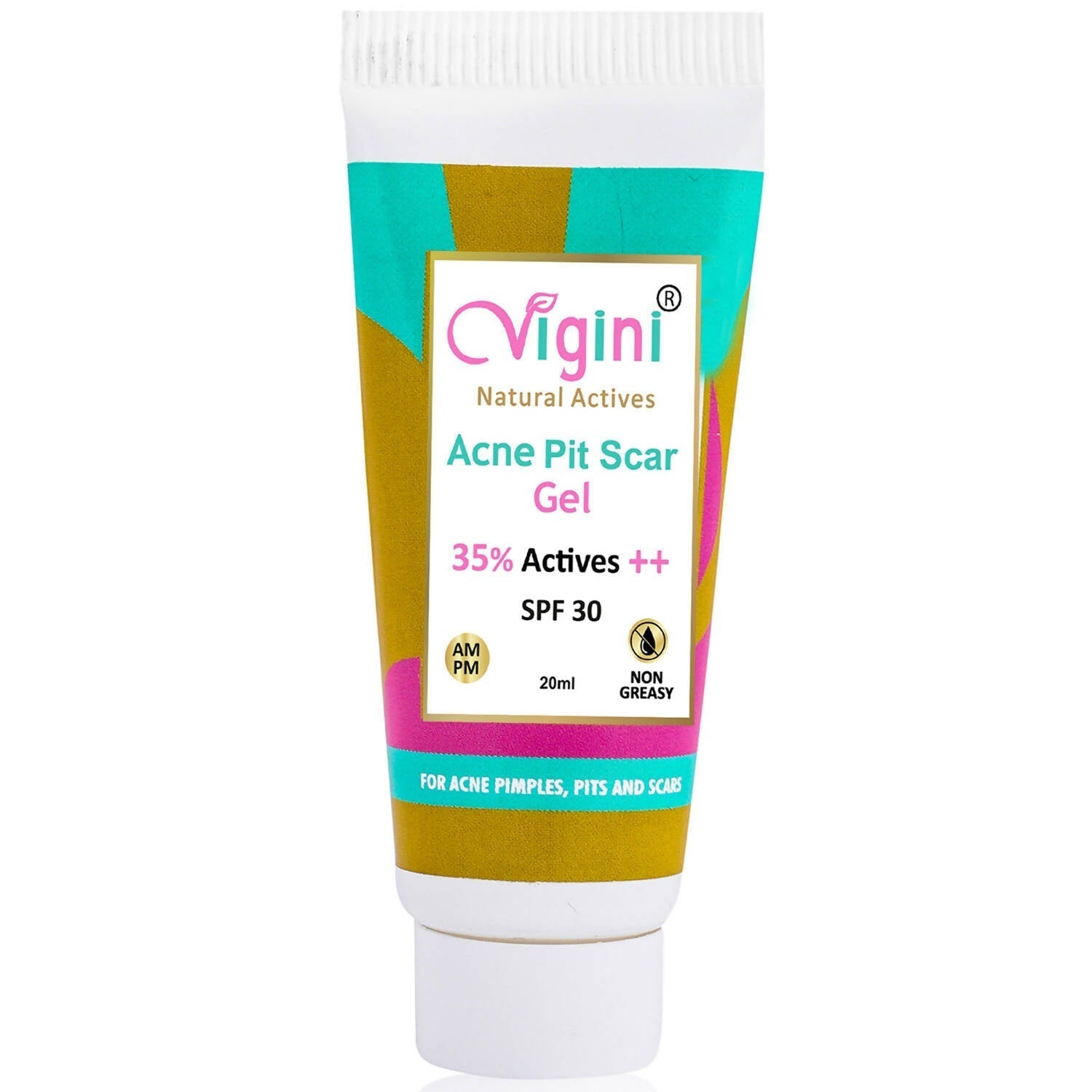 Vigini 35% Actives Acne Pit Scars Spot Stop Face Day Night Gel for Men Women TrueCure