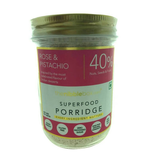 Thenibblebox Rose & Pistachio Almond flour Superfood Porridge Instant Breakfast Mix   