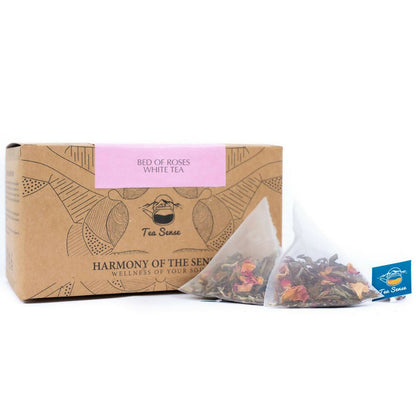 Tea Sense Bed Of Roses White Tea Bags Box