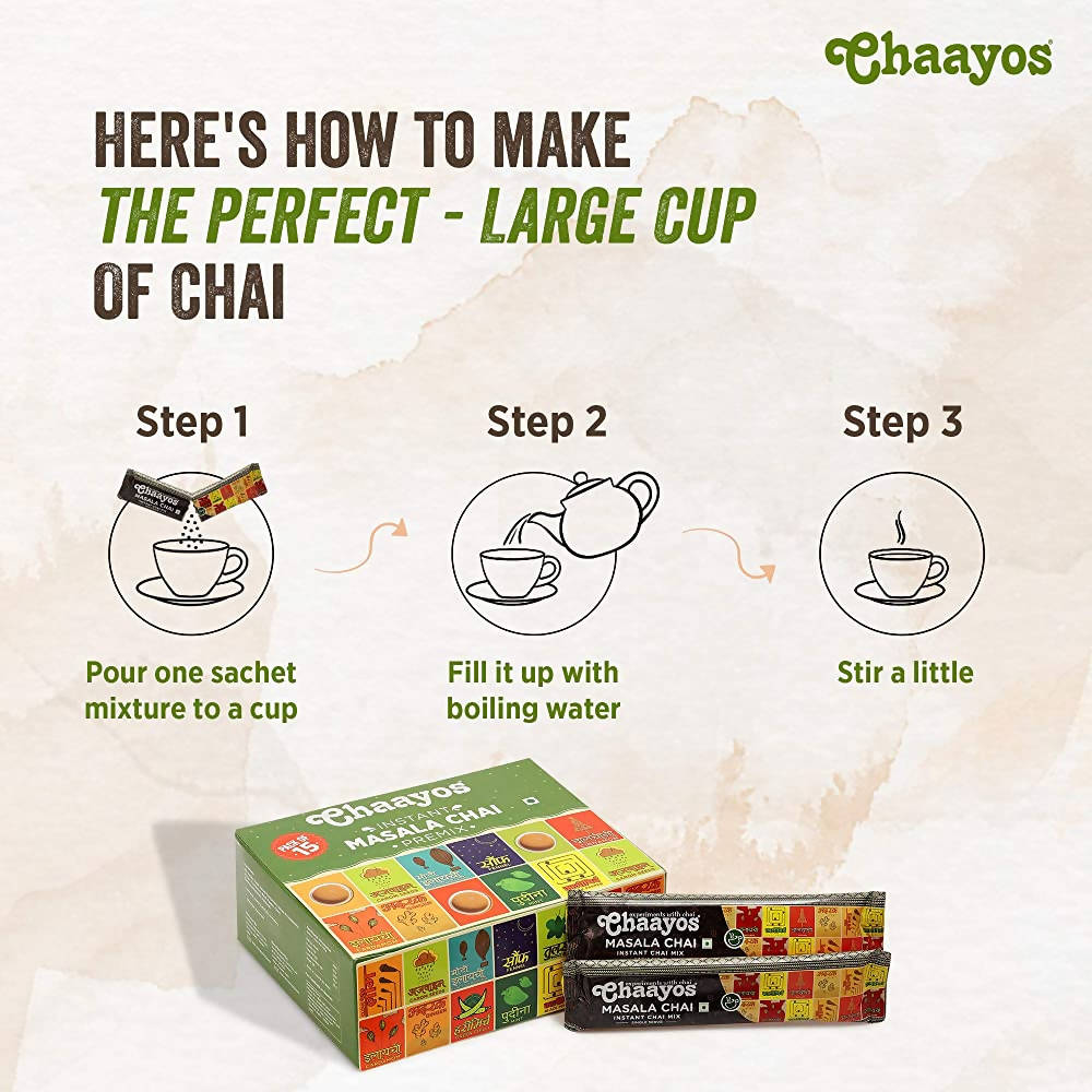 Chaayos Instant Tea Premix Masala Chai Sachets