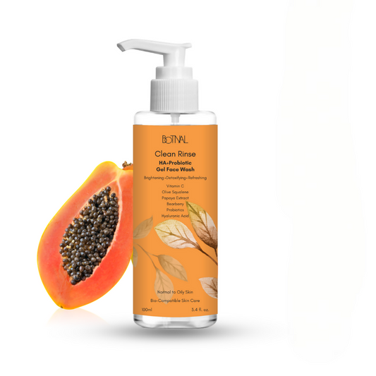 Botnal Clean Rinse Probiotic Gel Face Wash With Vitamin C, Hyaluronic Acid and Papaya TrueCureN