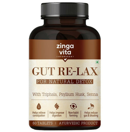 Zingavita Gut Re-Lax Tablets for Natural Detox TrueCure