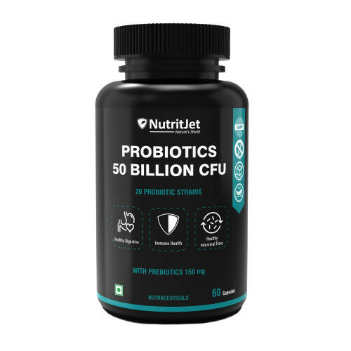 NutritJet Probiotic Supplement 50 Billion CFU Veg Capsules TrueCure