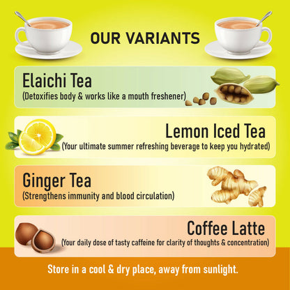 Naivedyam Lemon Iced Instant Tea Premix Powder Sachets