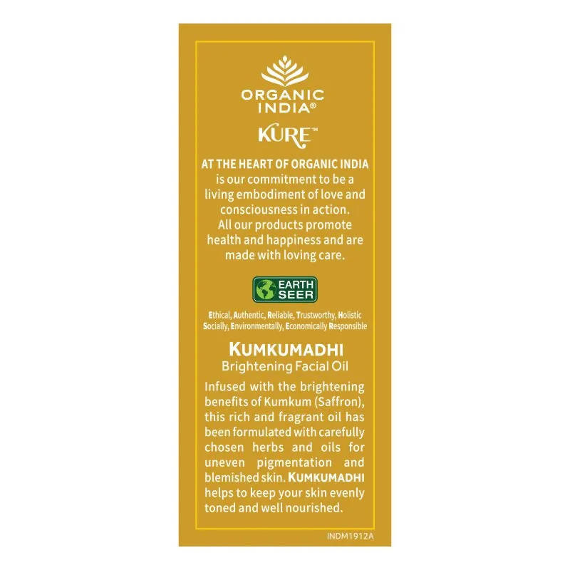 Organic India Kure Kumkumadi Brightening Facial Oil