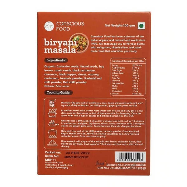 Conscious Food Biryani Masala Powder