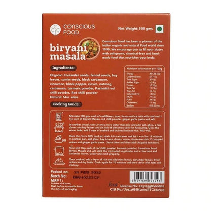 Conscious Food Biryani Masala Powder