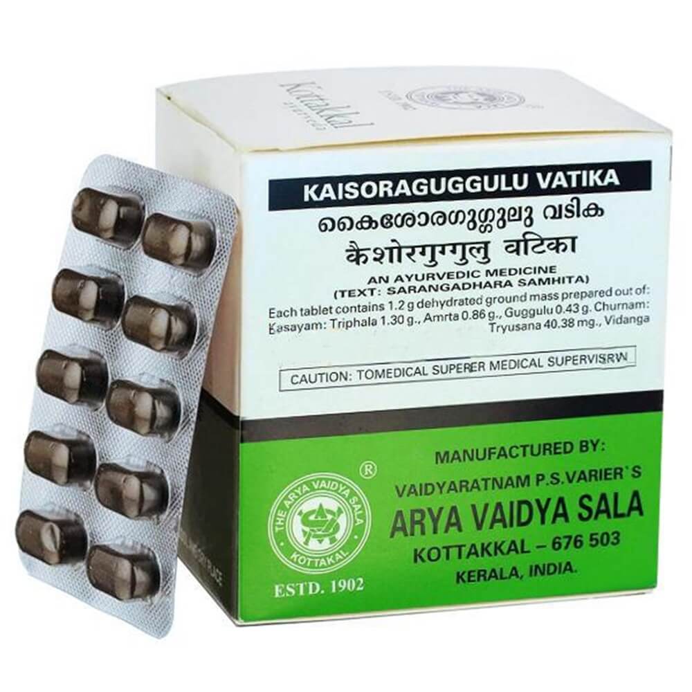 Kottakkal Arya Vaidyasala Kaisora Guggulu Vatika 100 Tablets