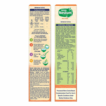 Nestle Nestum Baby Cereal-Rice Fruits (10 to 24 Months)