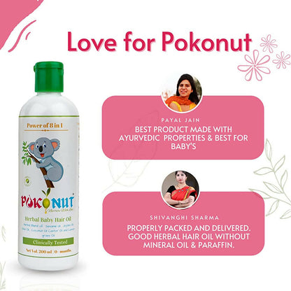 Pokonut Herbal Chemical Free Baby Hair Oil